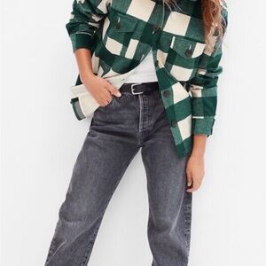 Women's Gap brand heavy weight plaid shirt jacket. Size medium